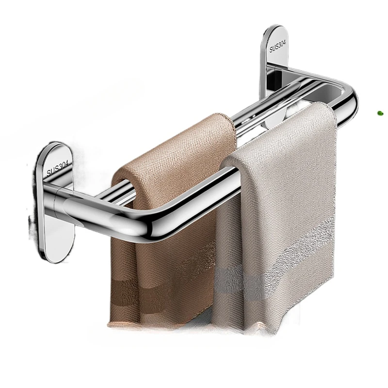 Towel rack 304 stainless steel single rod non-punching bathroom toilet drying towel double rod hanger
Towel rack 304 stainless steel single rod non-punching bathroom toilet drying towel double rod hanger