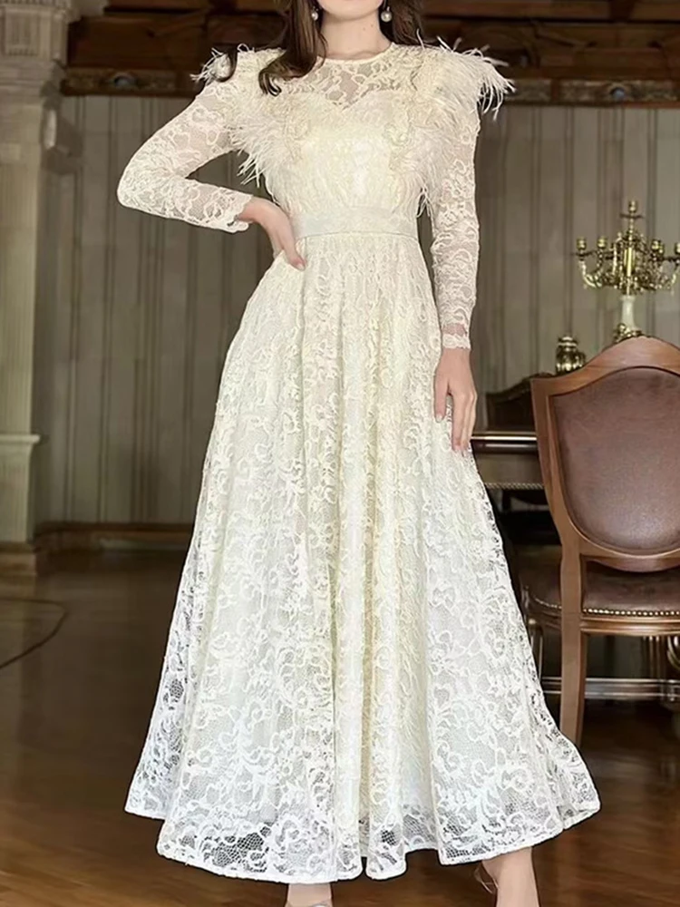 GypsyLady French Chic Elegant Maxi Dresse Lace Embroidery Spring Autumn Women Hollow Out Holiday Party Ladies Dress Vestidos New
GypsyLady French Chic Elegant Maxi Dresse Lace Embroidery Spring Autumn Women Hollow Out Holiday Party Ladies Dress Vestidos New