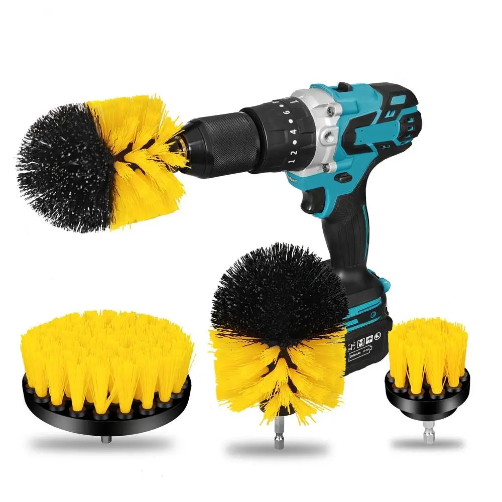 4pcs Set Electric Scrubber Brush Drill Brush Kit 2/3.5/4'' Plastic Round Cleaning Brush For Carpet Glass Car Tires Nylon Brushes
4pcs Set Electric Scrubber Brush Drill Brush Kit 2/3.5/4'' Plastic Round Cleaning Brush For Carpet Glass Car Tires Nylon Brushes