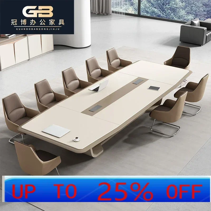LMM paint conference bench table and chair combination simple modern office high-end atmosphere large strip negotiation table
LMM paint conference bench table and chair combination simple modern office high-end atmosphere large strip negotiation table
