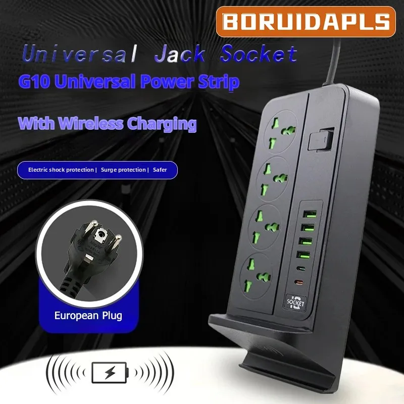 BORUIDAPLS Universal Power Board Wireless Charging Extension Cable Suitable for KR EU US UK AU SA Overload Protection USB Socket
BORUIDAPLS Universal Power Board Wireless Charging Extension Cable Suitable for KR EU US UK AU SA Overload Protection USB Socket