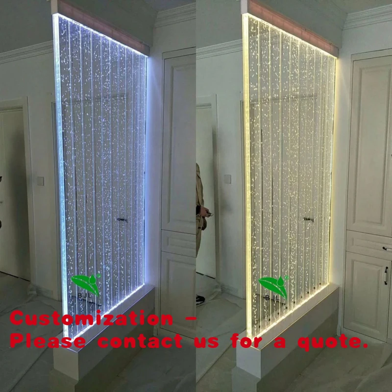 Современный напольный акриловый фонтан с изменяющей цвет LED-подсветкой, пузырьковая стена, разделитель комнаты, декор для дома
Современный напольный акриловый фонтан с изменяющей цвет LED-подсветкой, пузырьковая стена, разделитель комнаты, декор для дома