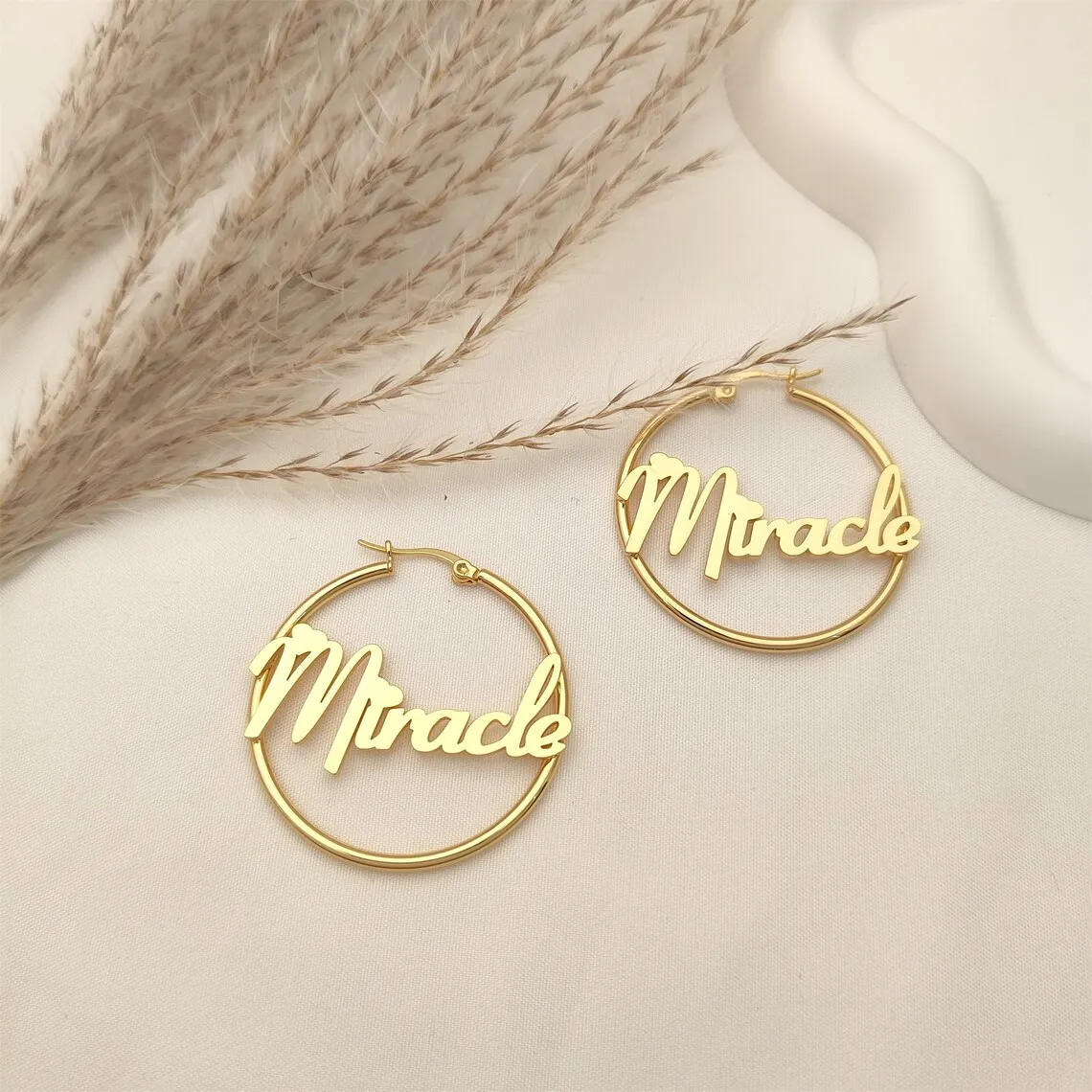 Custom Heart Name Hoop Earrrings For Women Lady Girl Fashion Jewelry Stainless Steel Gold Color Nameplate Earrings Best Gifts
Custom Heart Name Hoop Earrrings For Women Lady Girl Fashion Jewelry Stainless Steel Gold Color Nameplate Earrings Best Gifts