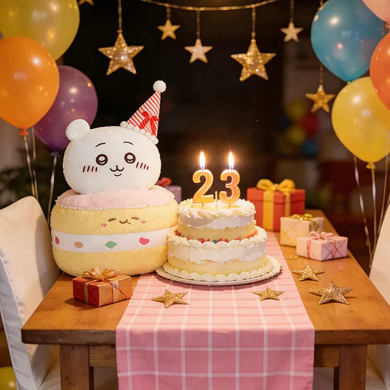 Chiikawa Birthday Cake Plush Toy Set, Cute Hachiware Usagi Soft Stuffed Doll, Perfect Gift for Anime Fans & Kids
Chiikawa Birthday Cake Plush Toy Set, Cute Hachiware Usagi Soft Stuffed Doll, Perfect Gift for Anime Fans & Kids