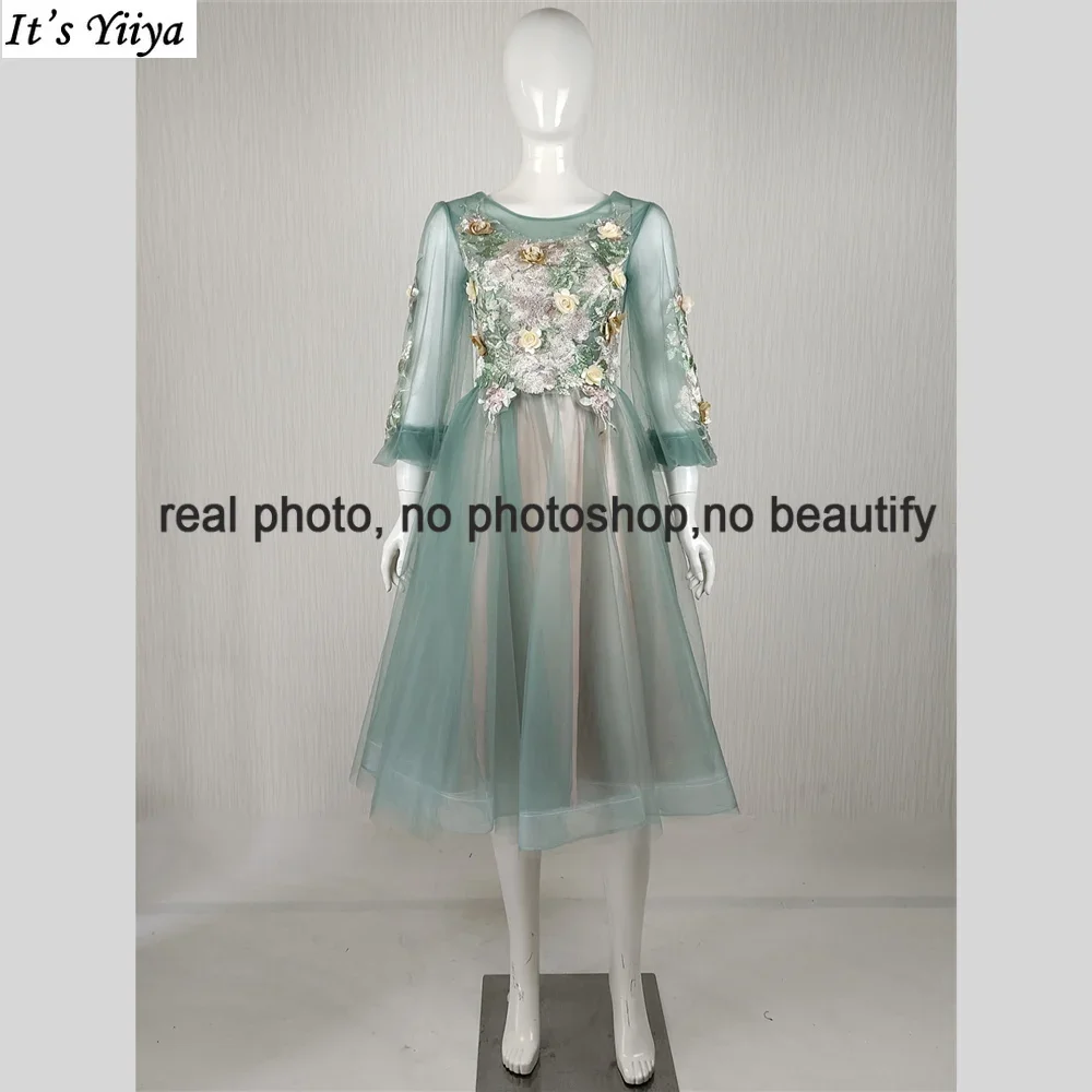 It's Yiiya Customized Evening Dress Green Appliques O-neck 3/4 sleeve A-line Floor Length Plus size Women Party Formal Gown E773
It's Yiiya Customized Evening Dress Green Appliques O-neck 3/4 sleeve A-line Floor Length Plus size Women Party Formal Gown E773