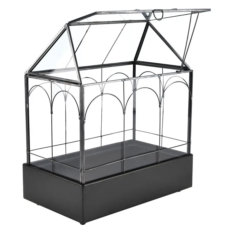 Стеклянный террариум с металлическим поддоном, набор для создания стеклянной теплицы-террариума для суккулентов, кактусов, улиток, пауков и миниатюрных рептилий.
Стеклянный террариум с металлическим поддоном, набор для создания стеклянной теплицы-террариума для суккулентов, кактусов, улиток, пауков и миниатюрных рептилий.