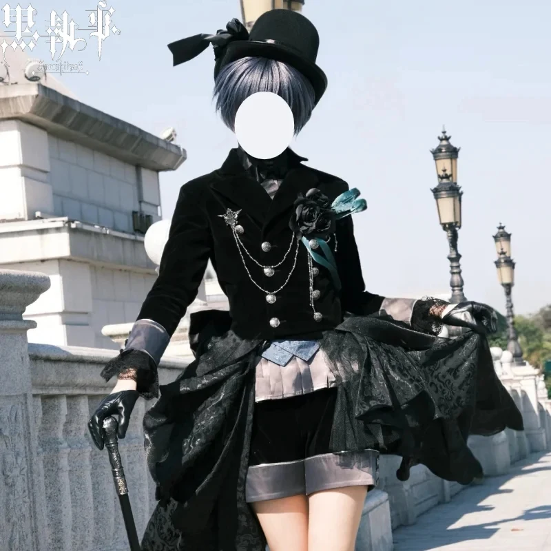 KKL3Black Butler Phantomhive Cosplay Costume Black Rose Dark Gothic Lolita Dress Wig Set Halloween Young Master Ciel k15[[
KKL3Black Butler Phantomhive Cosplay Costume Black Rose Dark Gothic Lolita Dress Wig Set Halloween Young Master Ciel k15[[