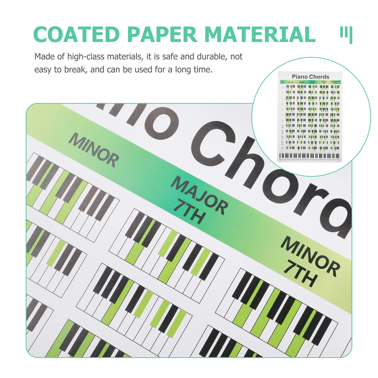 Piano Chords Chart 12PCS Coated Paper Fingering Diagram Wall Mounted Practice Guide for Beginners Educational Poster
Piano Chords Chart 12PCS Coated Paper Fingering Diagram Wall Mounted Practice Guide for Beginners Educational Poster