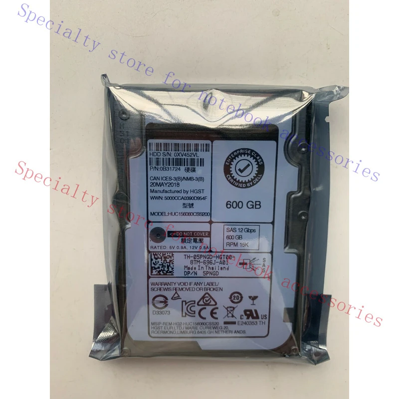 R+ For R+ DELL 5PNGD 05PNGD HUC156060CSS200 600GB 15K 12Gbps SAS 2.5" Hard Drive HDD
R+ For R+ DELL 5PNGD 05PNGD HUC156060CSS200 600GB 15K 12Gbps SAS 2.5" Hard Drive HDD
