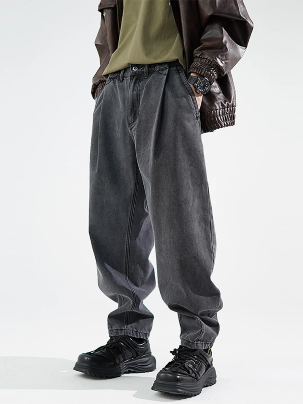 Men's Wide Leg Harlan Jeans Denim Pants mid Waist Long Trousers Youth Fashion Sports Spring 2024 No Stretch Water Washed
Men's Wide Leg Harlan Jeans Denim Pants mid Waist Long Trousers Youth Fashion Sports Spring 2024 No Stretch Water Washed