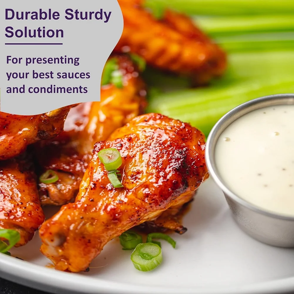 60 Pcs Stainless Steel Sauce Cups, 2.2Oz Stainless Steel Dipping Sauce Cups,Reusable Round Dipping Bowls For Restaurant-B51B
60 Pcs Stainless Steel Sauce Cups, 2.2Oz Stainless Steel Dipping Sauce Cups,Reusable Round Dipping Bowls For Restaurant-B51B