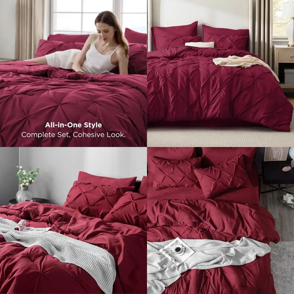 Комплект одеял темно-красного цвета Cal King из 7 предметов с простынями, наволочками и шамами — постельное белье в подарок для семьи
Комплект одеял темно-красного цвета Cal King из 7 предметов с простынями, наволочками и шамами — постельное белье в подарок для семьи