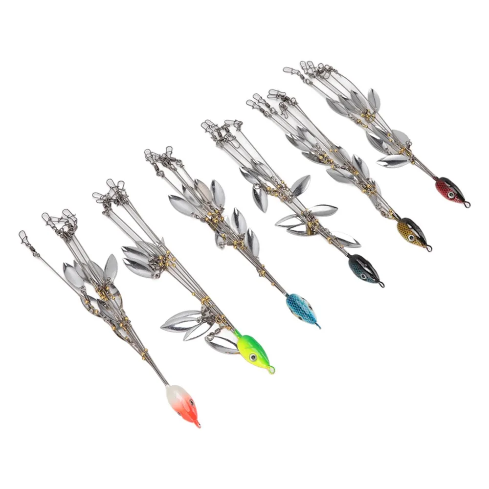 6PCS Simulated 5 Arms Umbrella Fishing Rig Wtih 8 Blades 3D Alabama Umbrella Rigs Stainless Steel Umbrella Rig Kit Fishing Bass
6PCS Simulated 5 Arms Umbrella Fishing Rig Wtih 8 Blades 3D Alabama Umbrella Rigs Stainless Steel Umbrella Rig Kit Fishing Bass