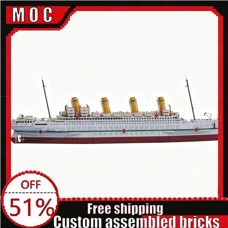 9970 Parts New Classic WWI Hospital Ship Model Building Blocks DIY Assembly Educational Toys Creative Collection Display Gifts
9970 Parts New Classic WWI Hospital Ship Model Building Blocks DIY Assembly Educational Toys Creative Collection Display Gifts