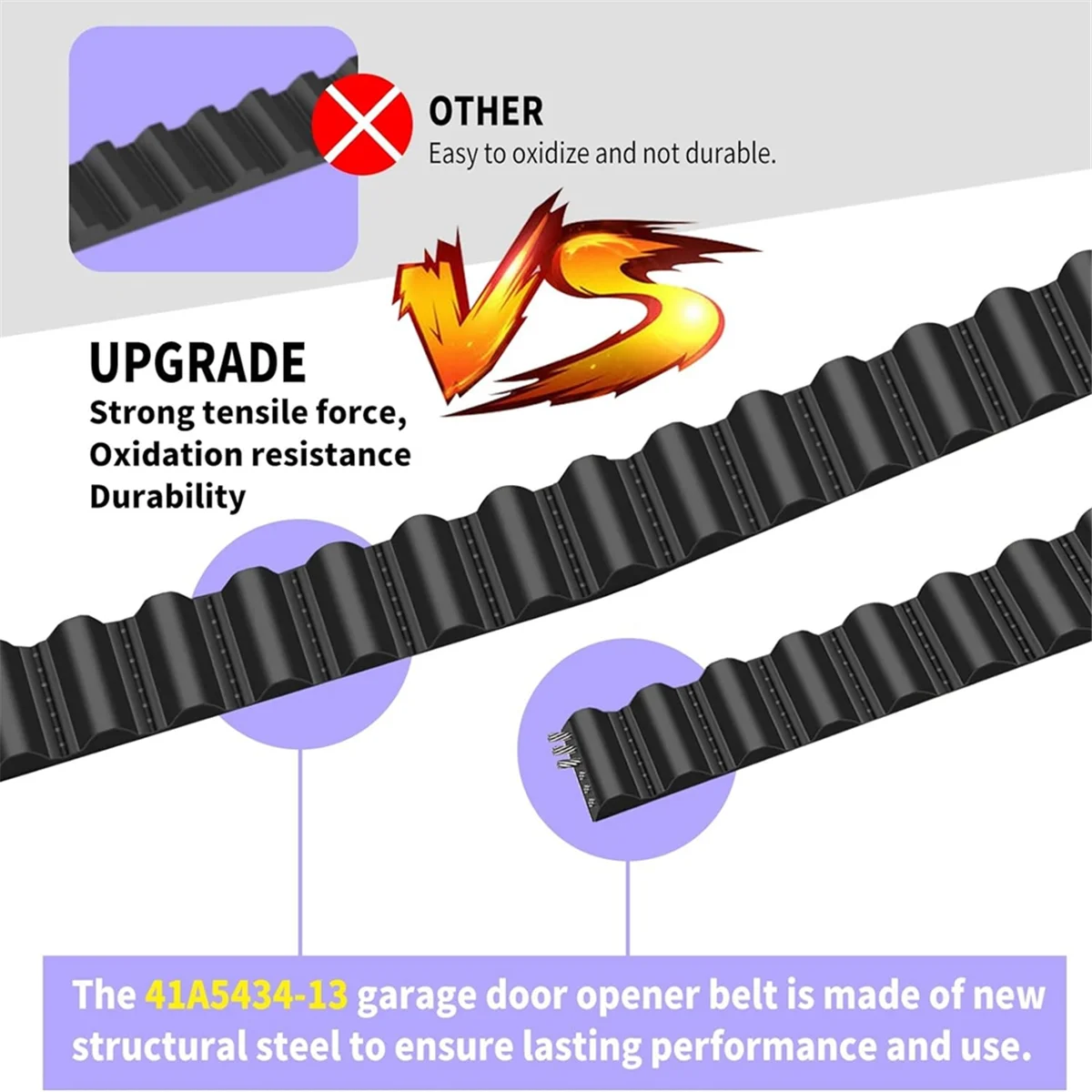 Drive Belt 41A5434-13A for 8ft Chamberlain Craftsman Garage Door Opener Belt Assembly, Fits 41A5434-13,041A5434-13
Drive Belt 41A5434-13A for 8ft Chamberlain Craftsman Garage Door Opener Belt Assembly, Fits 41A5434-13,041A5434-13