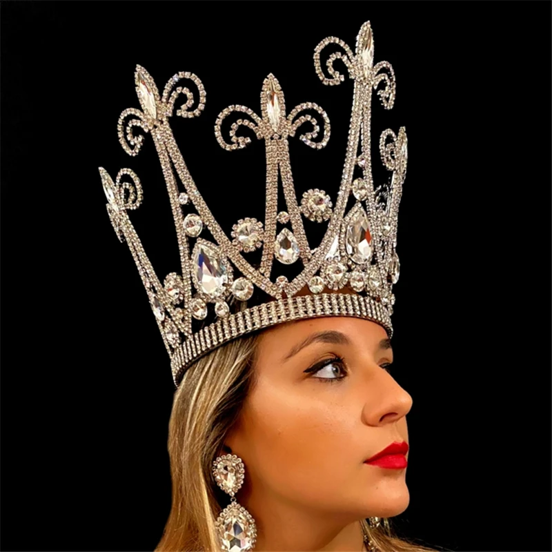 Luxury Round Bride Crown Zirconia Big Tiara Wedding Hair Jewelry Queen Crowns Diadem For Women Headband Dress Accessories
Luxury Round Bride Crown Zirconia Big Tiara Wedding Hair Jewelry Queen Crowns Diadem For Women Headband Dress Accessories