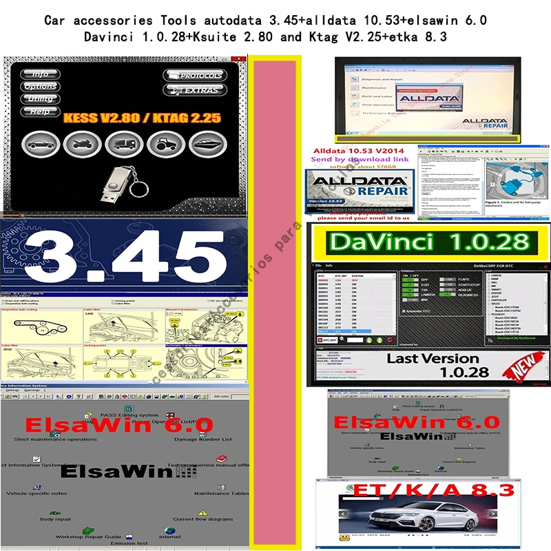 2023 Alldata Online Software Auto Repair Tools - 2014 Autodata 3.45 Vivid 2015/2018 Elsawin 6.0 ETKA 8.3 Stakis Technik Car Diag
2023 Alldata Online Software Auto Repair Tools - 2014 Autodata 3.45 Vivid 2015/2018 Elsawin 6.0 ETKA 8.3 Stakis Technik Car Diag