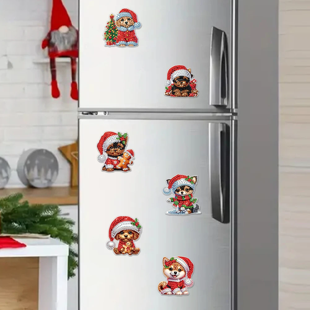 6PCS 2D Flat Xmas DIY Crystal Refrigerator Magnet for Home Decor (Christmas Dog)
6PCS 2D Flat Xmas DIY Crystal Refrigerator Magnet for Home Decor (Christmas Dog)