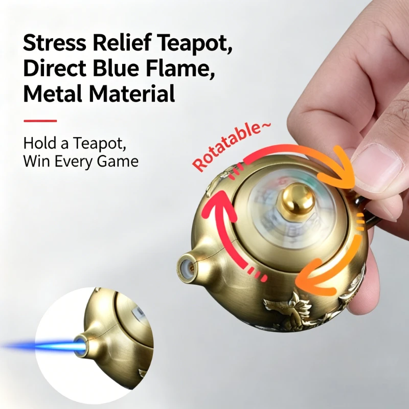 Cute Teapot Style Torch Lighter, Windproof Strong Blue Flame, Compact Portable Decorative Cigar Ignition Lighter
Cute Teapot Style Torch Lighter, Windproof Strong Blue Flame, Compact Portable Decorative Cigar Ignition Lighter