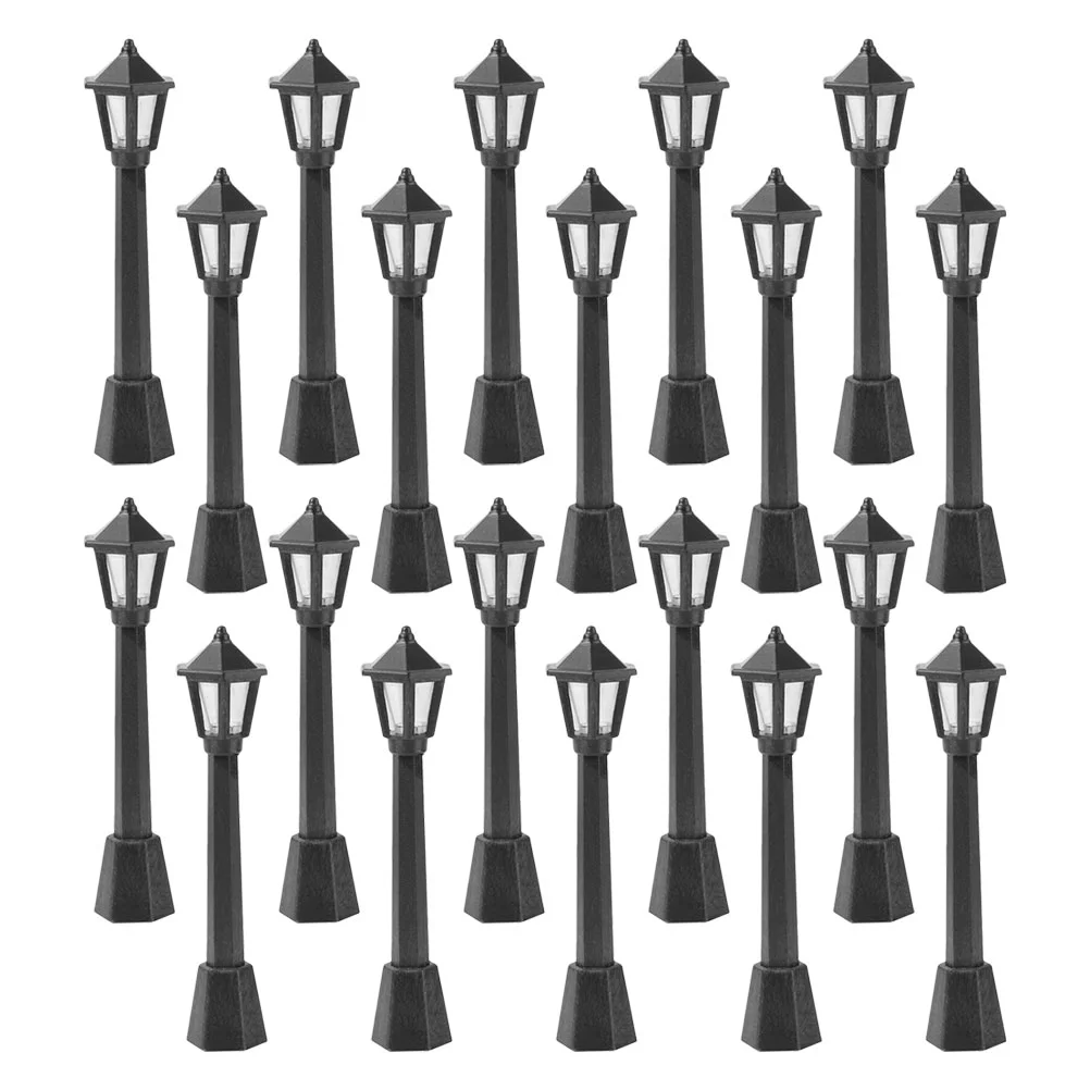 20 Pcs Small Christmas Decor Mini Street Light Model Lamps Simulation Lights Post Black Miniature
20 Pcs Small Christmas Decor Mini Street Light Model Lamps Simulation Lights Post Black Miniature