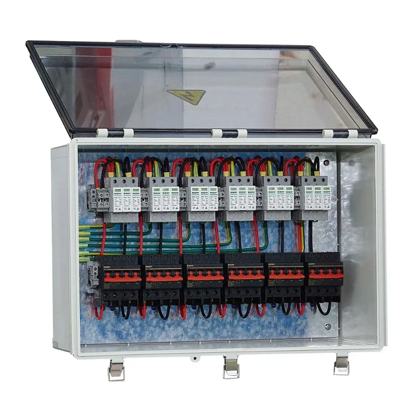 dc string box Junction combiner box solar panel IP65 DC string box 6 input 6 output
dc string box Junction combiner box solar panel IP65 DC string box 6 input 6 output