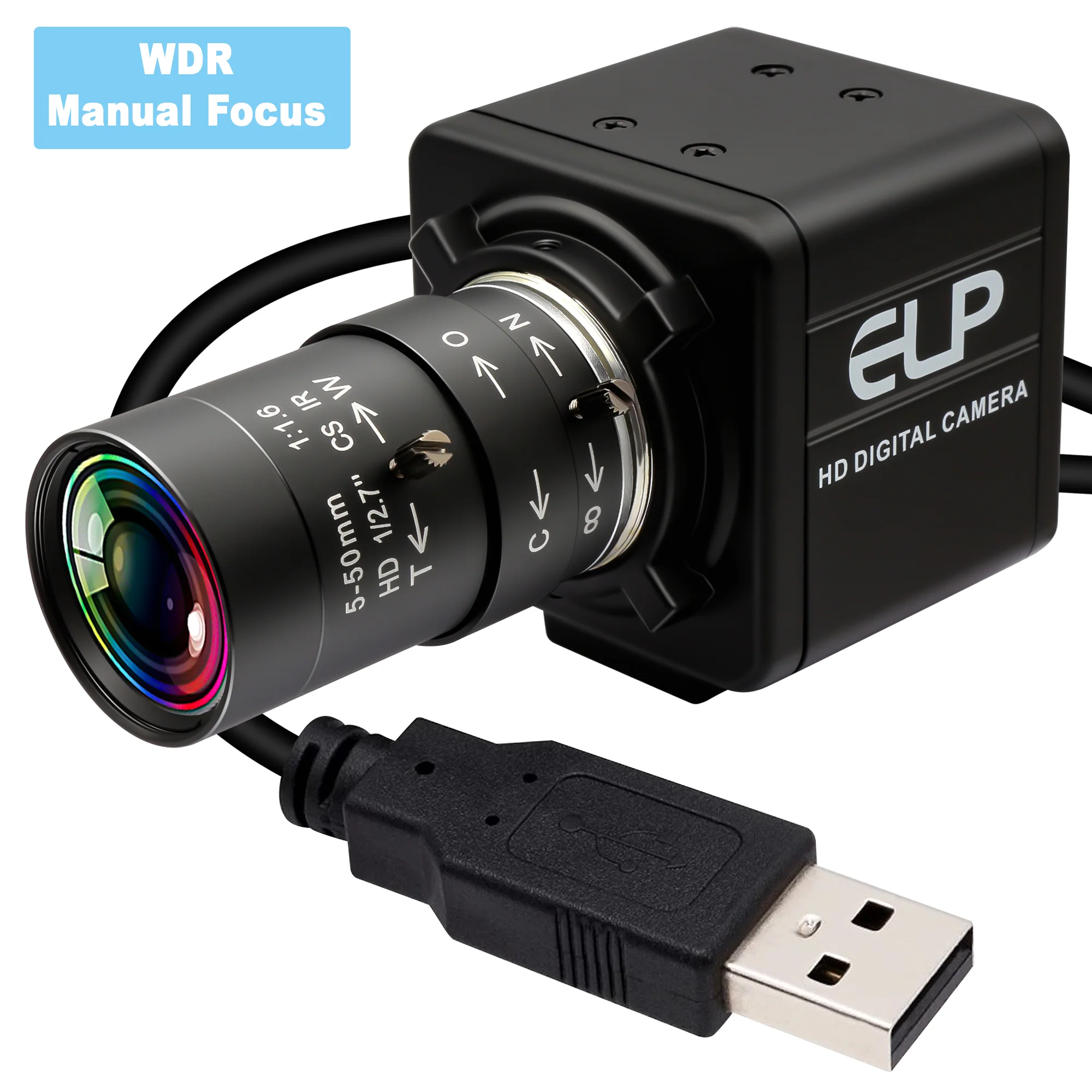 ELP WDR 3MP USB Camera 1080P 30fps H.264 Aptina AR0331 Sensor Manual Focus Webcam Support Industrial for PC Laptop Computer
ELP WDR 3MP USB Camera 1080P 30fps H.264 Aptina AR0331 Sensor Manual Focus Webcam Support Industrial for PC Laptop Computer