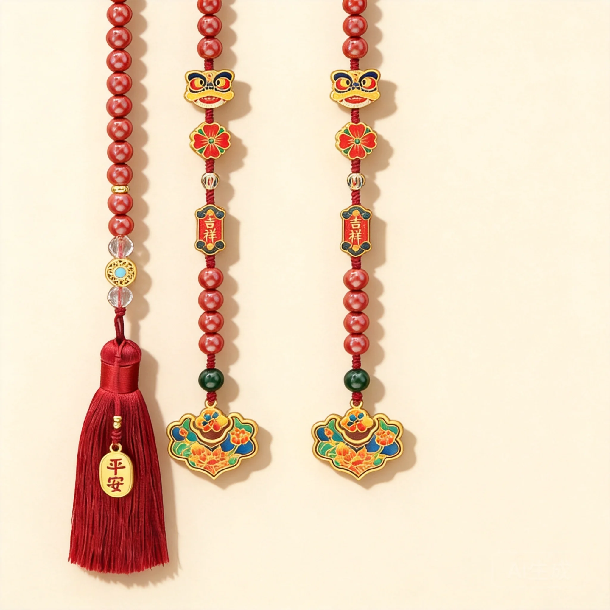 Chinese Style Cinnabar Car Rearview Mirror Pendant Handmade Lucky Lion Dance Ruyi Lock Tassel Hanger Blessing Peace Wealth Good
Chinese Style Cinnabar Car Rearview Mirror Pendant Handmade Lucky Lion Dance Ruyi Lock Tassel Hanger Blessing Peace Wealth Good