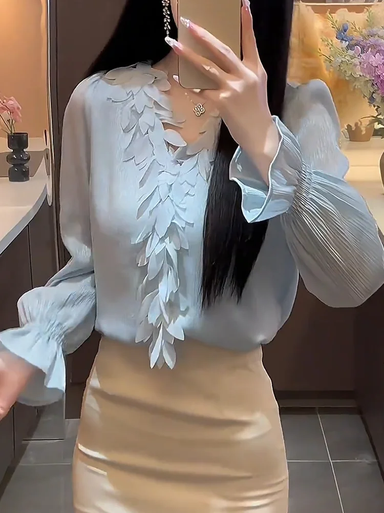 Ele Heavy Embellied Petal V-Ne irt Faionable Топ для похудения для женщин больших размеров для поездок на работу Sle Long Sve Summer Ne...
Ele Heavy Embellied Petal V-Ne irt Faionable Топ для похудения для женщин больших размеров для поездок на работу Sle Long Sve Summer Ne...