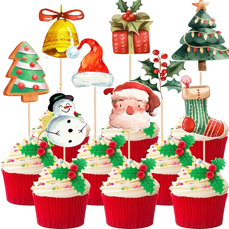1set Christmas Cupcake Decor Baby Shower Christmas Tree Cane Hat Cake Topper Set for Happy New Year Xmas Theme Cake Supplies
1set Christmas Cupcake Decor Baby Shower Christmas Tree Cane Hat Cake Topper Set for Happy New Year Xmas Theme Cake Supplies