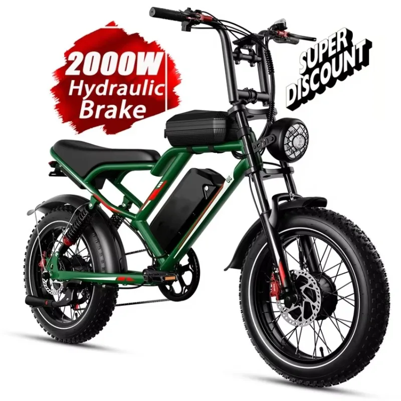 STLF 2023 New Design 1000w Double Motor Bicycle Electric 20 Inch Double Seat E Bike 48v Electric Fat Tire Bike
STLF 2023 New Design 1000w Double Motor Bicycle Electric 20 Inch Double Seat E Bike 48v Electric Fat Tire Bike