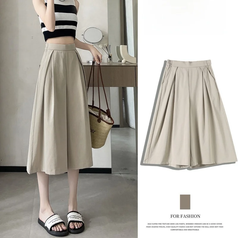 Ice Silk High Waist Wide Leg Pants Skirt Women's Summer Thin Casual Slimming Long Pants Skirt Four Seasons Casual Style
Ice Silk High Waist Wide Leg Pants Skirt Women's Summer Thin Casual Slimming Long Pants Skirt Four Seasons Casual Style