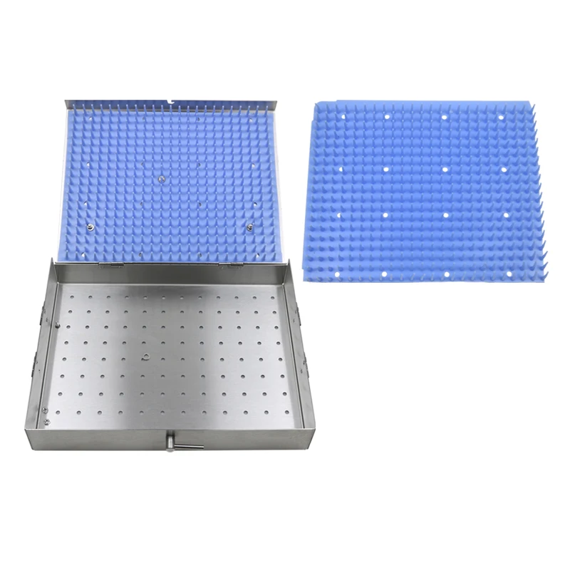 GREATLH Stainless Steel Sterilization Tray Case Box for Holding Instrument Silicone Pad Sterilization Tray Autoclave
GREATLH Stainless Steel Sterilization Tray Case Box for Holding Instrument Silicone Pad Sterilization Tray Autoclave
