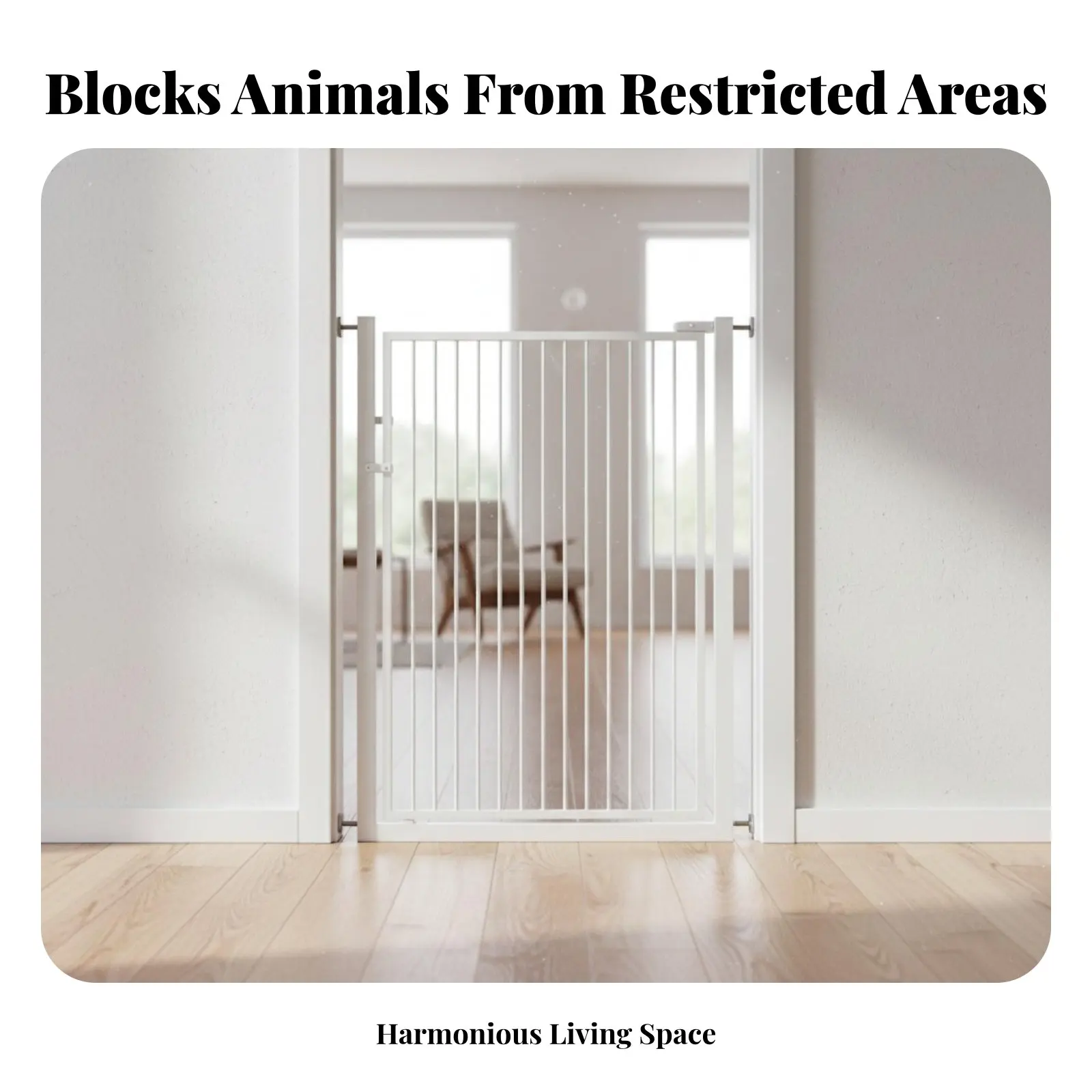 Pressure-Mounted Pet Gate Adjustable Width Indoor Fence Narrow Bar Spacing Extendable Height for Renters, Indoors, Hallways
Pressure-Mounted Pet Gate Adjustable Width Indoor Fence Narrow Bar Spacing Extendable Height for Renters, Indoors, Hallways