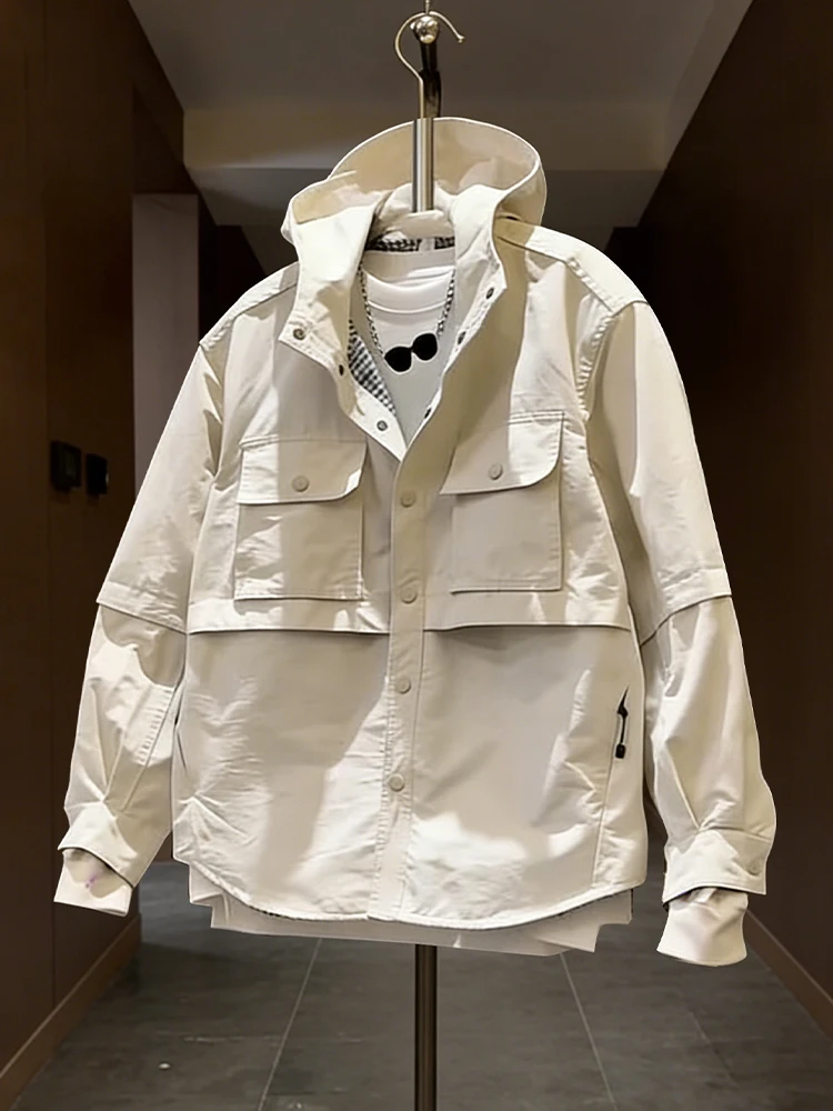 Retro Japanese Style Men's Workwear Jacket Loose Casual Hooded Top Windproof Outerwear Spring Trend Simple Design
Retro Japanese Style Men's Workwear Jacket Loose Casual Hooded Top Windproof Outerwear Spring Trend Simple Design
