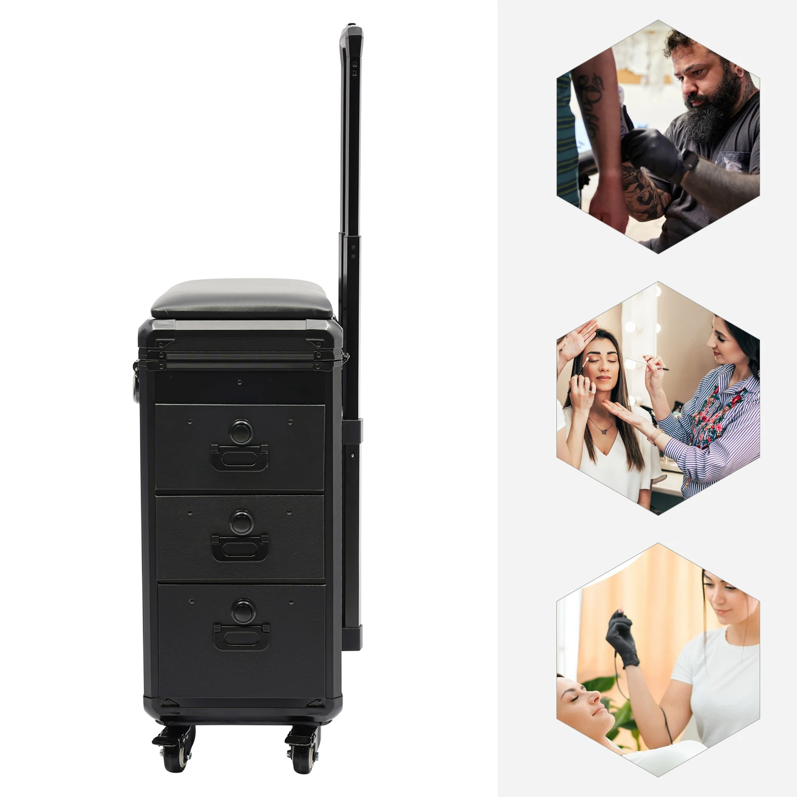 Tattoo Case Rolling Makeup Train Travel Cases with Armrest Stand, Removable Nail Art Embroidery Trolley Make Up Tour Organizer with 4 Universal Wheels & Code Lock, fits For Esthetician Embroiderer (Black)
Tattoo Case Rolling Makeup Train Travel Cases with Armrest Stand, Removable Nail Art Embroidery Trolley Make Up Tour Organizer with 4 Universal Wheels & Code Lock, fits For Esthetician Embroiderer (Black)