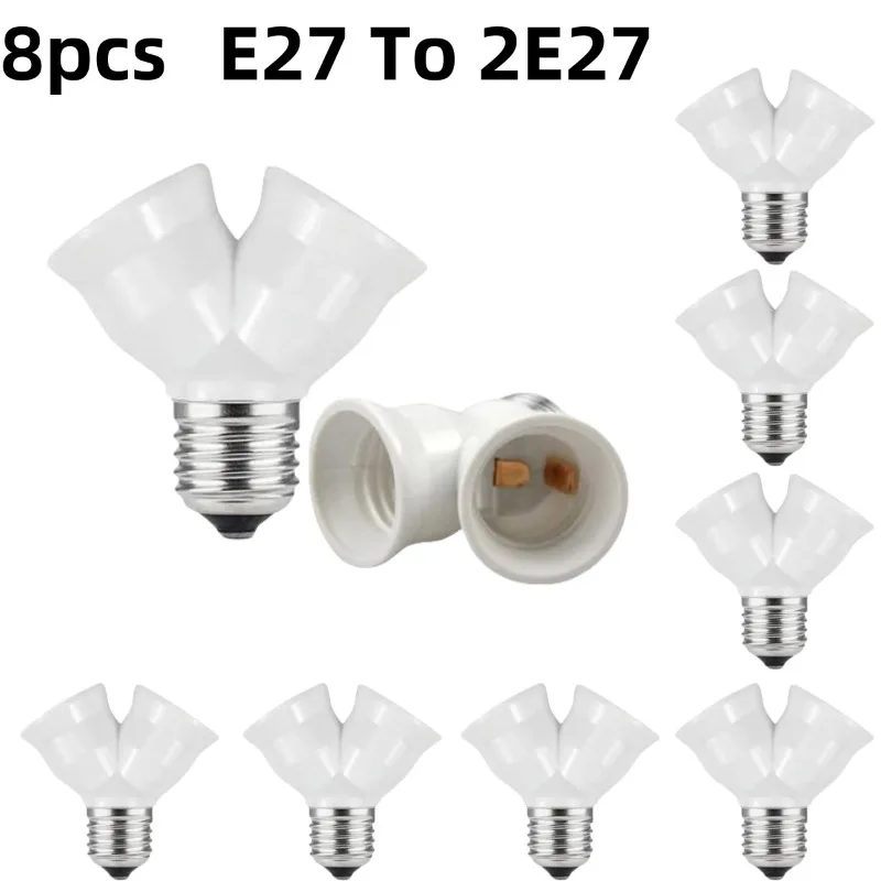 8PCS E27 To 2E27 Simple Design Adapter Converter Socket Lamp Holder for Home Socket Bulb Holder Light Socket
8PCS E27 To 2E27 Simple Design Adapter Converter Socket Lamp Holder for Home Socket Bulb Holder Light Socket