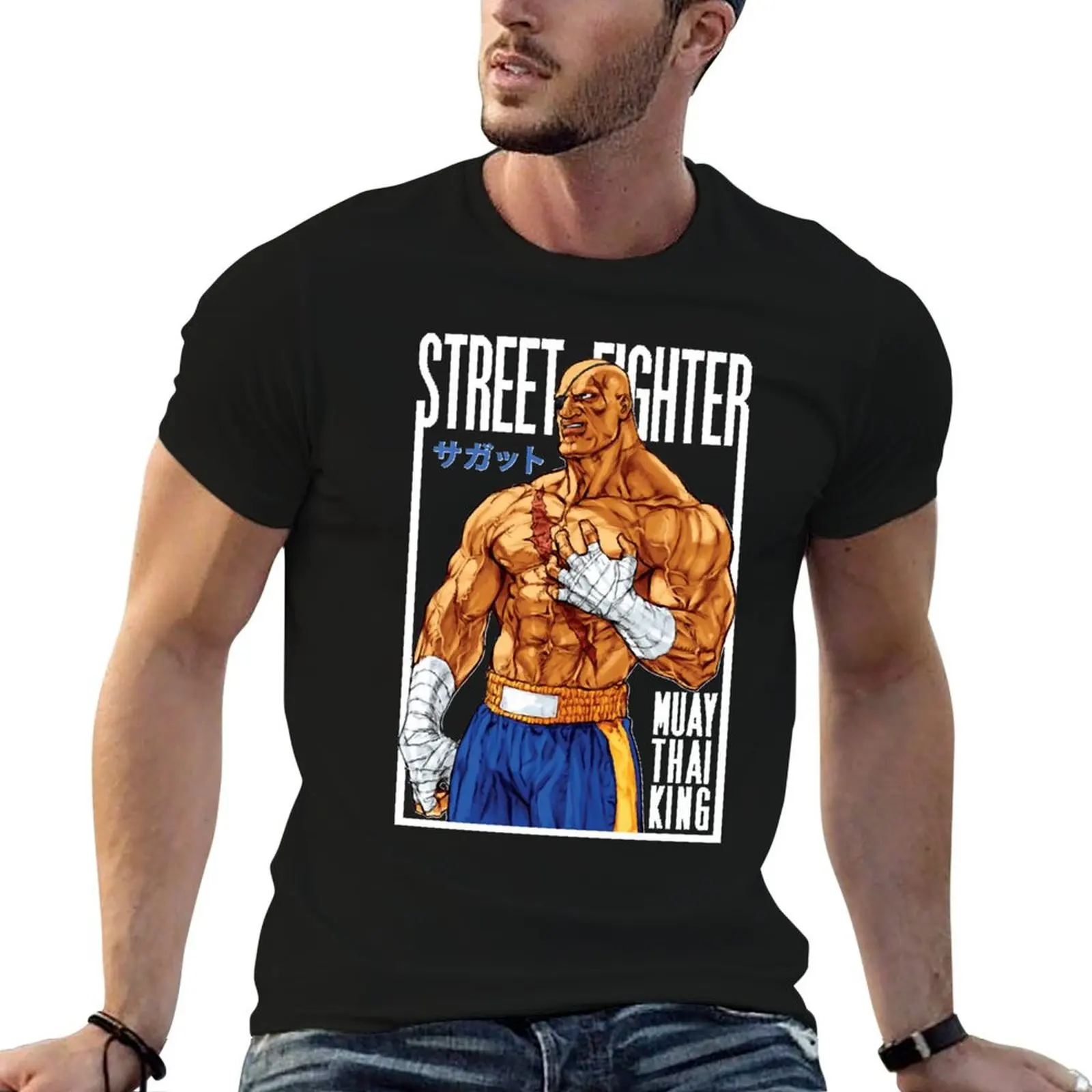 cotton man personalised Sagat shirt t shirt T-Shirt t
cotton man personalised Sagat shirt t shirt T-Shirt t