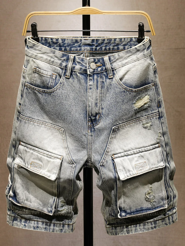 Мужские летние повседневные джинсовые шорты-бриджи в американском ретро-стиле, свободного кроя, модные, новые
Мужские летние повседневные джинсовые шорты-бриджи в американском ретро-стиле, свободного кроя, модные, новые