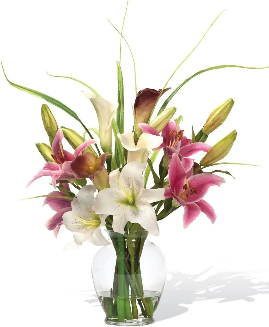 - Calla & Rubrum Silk Flower Arrangement - Handcrafted - Amazingly Lifelike - 22 x 20 Inches
- Calla & Rubrum Silk Flower Arrangement - Handcrafted - Amazingly Lifelike - 22 x 20 Inches