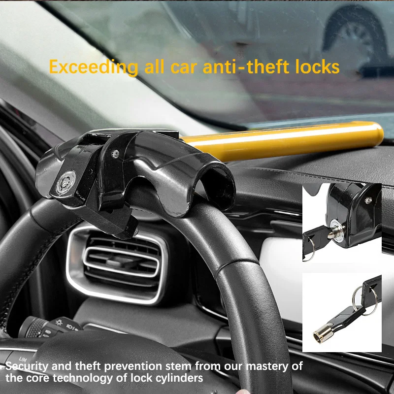 T-Shape Car Steering Wheel Lock, Anti-Theft Security Lock for Vehicles, Heavy Duty Steel Car Theft Prevention Device with Keys
T-Shape Car Steering Wheel Lock, Anti-Theft Security Lock for Vehicles, Heavy Duty Steel Car Theft Prevention Device with Keys