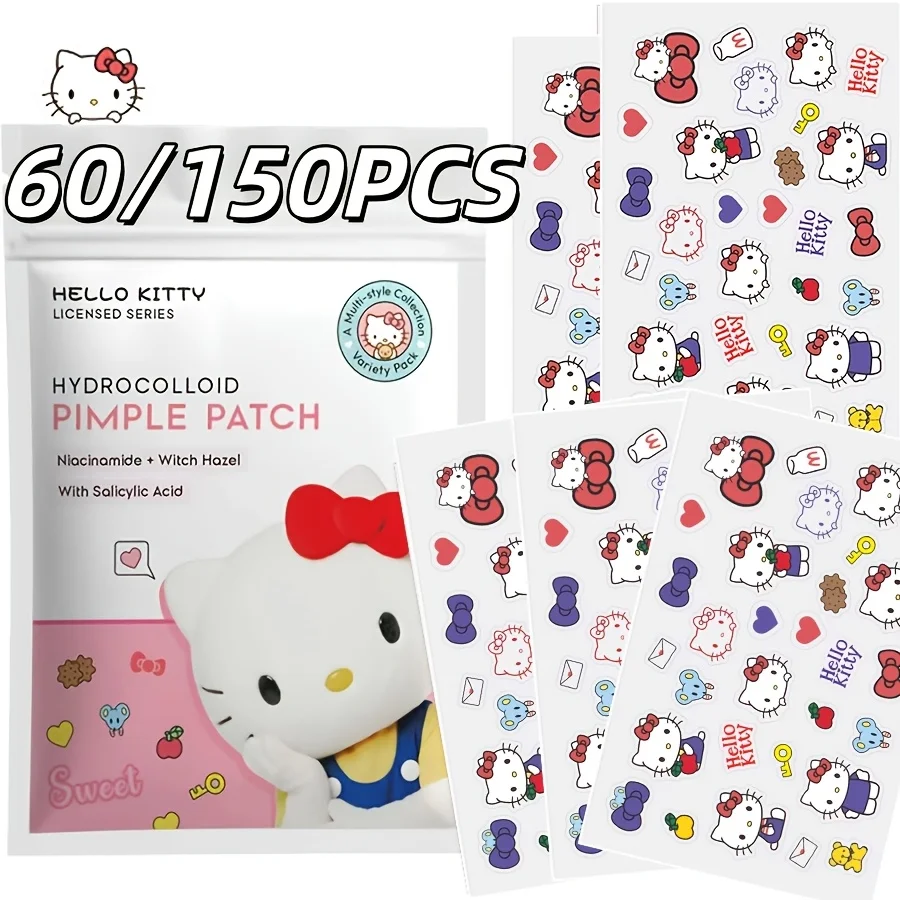 60/150PCS Sanrio Hello Kitty Acne Patch, Hydrocolloid Acne Patch, Makeup Blemish Pimple Patch, Waterproof and Sweatproof
60/150PCS Sanrio Hello Kitty Acne Patch, Hydrocolloid Acne Patch, Makeup Blemish Pimple Patch, Waterproof and Sweatproof