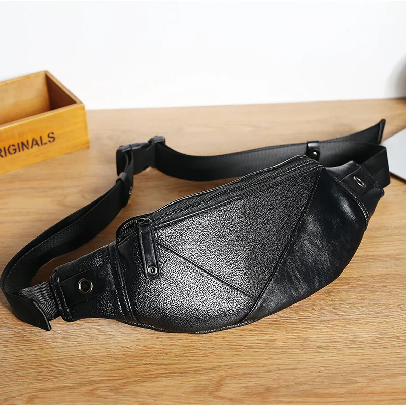 Sports PU Leather Men's Waist Bag Waterproof Chest Casual Man Pack Zipper Fanny Fashion Shoulder Crossbody
Sports PU Leather Men's Waist Bag Waterproof Chest Casual Man Pack Zipper Fanny Fashion Shoulder Crossbody