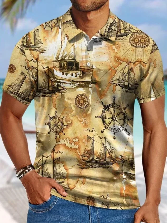 Men’s Navigation Pattern Sea Casual Polo Shirt Collar Regular Fit Casual Paisley Polo Shirt Zip Up Polo Shirt
Men’s Navigation Pattern Sea Casual Polo Shirt Collar Regular Fit Casual Paisley Polo Shirt Zip Up Polo Shirt