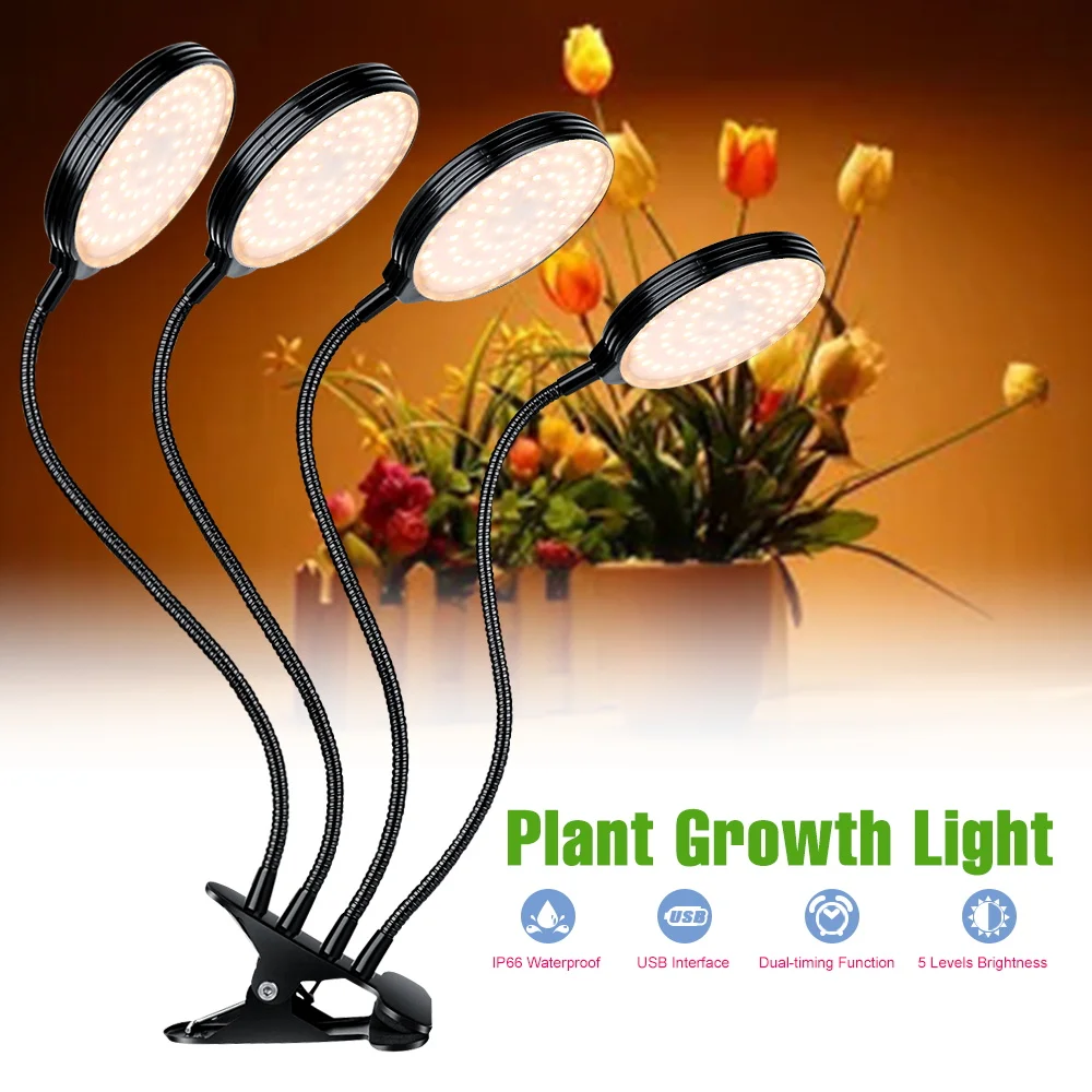LED Full Spectrum Plant Lights USB Powered Clip Seeds Fill Lamps DC5V Indoor Greenhouse Hydroponic Growrh Box Timing 4/8/12Hours
LED Full Spectrum Plant Lights USB Powered Clip Seeds Fill Lamps DC5V Indoor Greenhouse Hydroponic Growrh Box Timing 4/8/12Hours