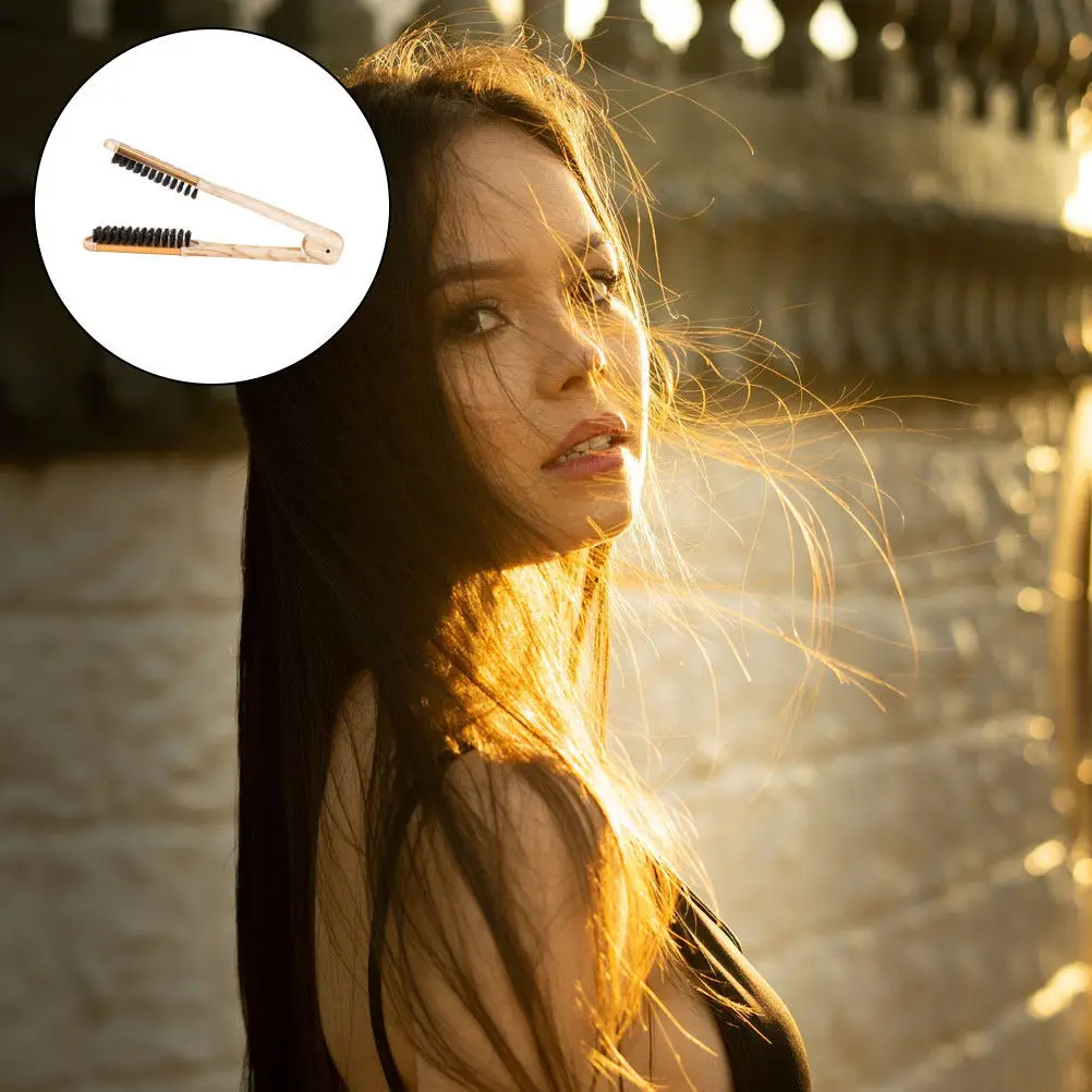 V Shaped Golden Hair Straightener Comb Multifunctional Bristle Brush for Home Salon Use Hair Comb Combs for Women
V Shaped Golden Hair Straightener Comb Multifunctional Bristle Brush for Home Salon Use Hair Comb Combs for Women