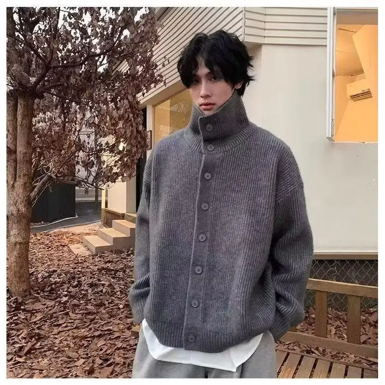 Вельветовый открытый кардиган с высоким воротником, мужской осенне-зимний корейский теплый вязаный свитер, молодежный энергетический модный
Вельветовый открытый кардиган с высоким воротником, мужской осенне-зимний корейский теплый вязаный свитер, молодежный энергетический модный