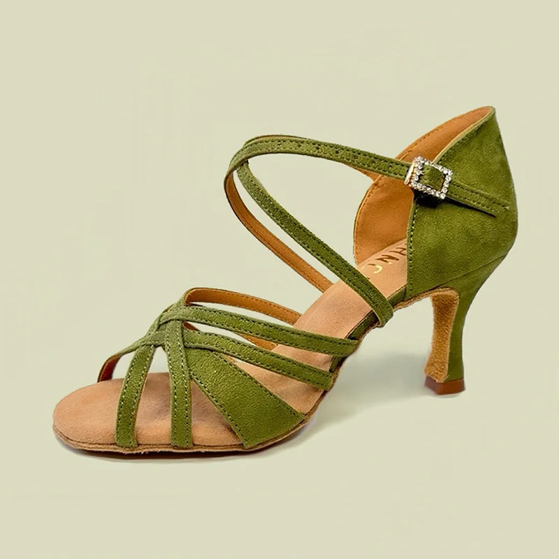 7.5cm Latin Dance Shoes Adult Women Soft Soled Comfortable High Heels Sheepskin Velvet Professional Indoor Chacha Dancing Shoes
7.5cm Latin Dance Shoes Adult Women Soft Soled Comfortable High Heels Sheepskin Velvet Professional Indoor Chacha Dancing Shoes