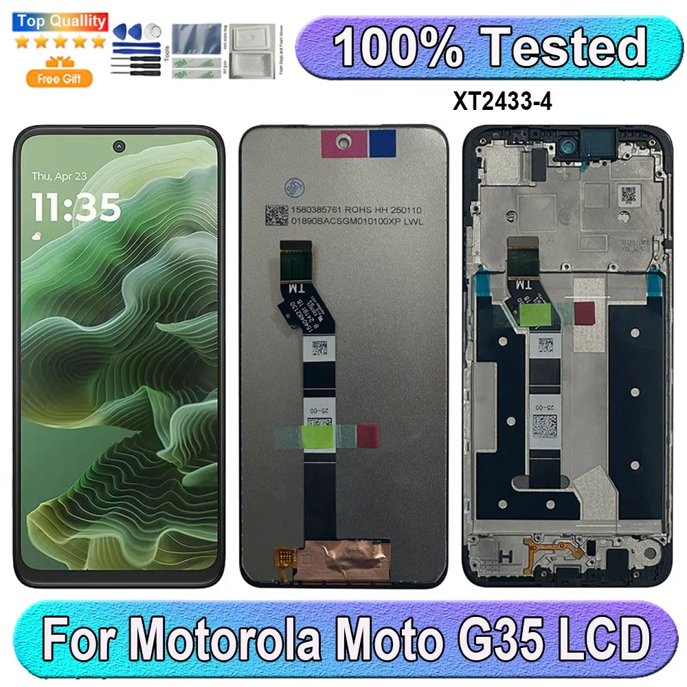 6.72''For Motorola Moto G35 LCD Display Screen Touch Panel Digitizer Replacement Parts For Motorola Moto G35 With Frame XT2433-4
6.72''For Motorola Moto G35 LCD Display Screen Touch Panel Digitizer Replacement Parts For Motorola Moto G35 With Frame XT2433-4