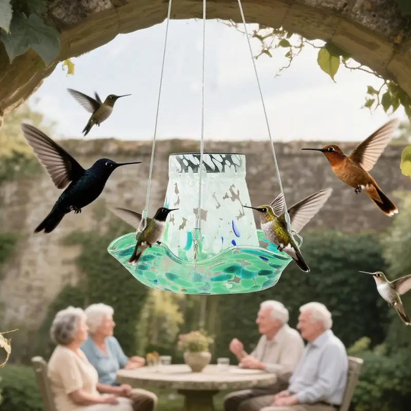 Hummingbird Feeder Wild Bird Feeders Solar Powered Feeding Supplies Stain Glass Solar Decorations Garden Decor Lawn Ornaments
Hummingbird Feeder Wild Bird Feeders Solar Powered Feeding Supplies Stain Glass Solar Decorations Garden Decor Lawn Ornaments