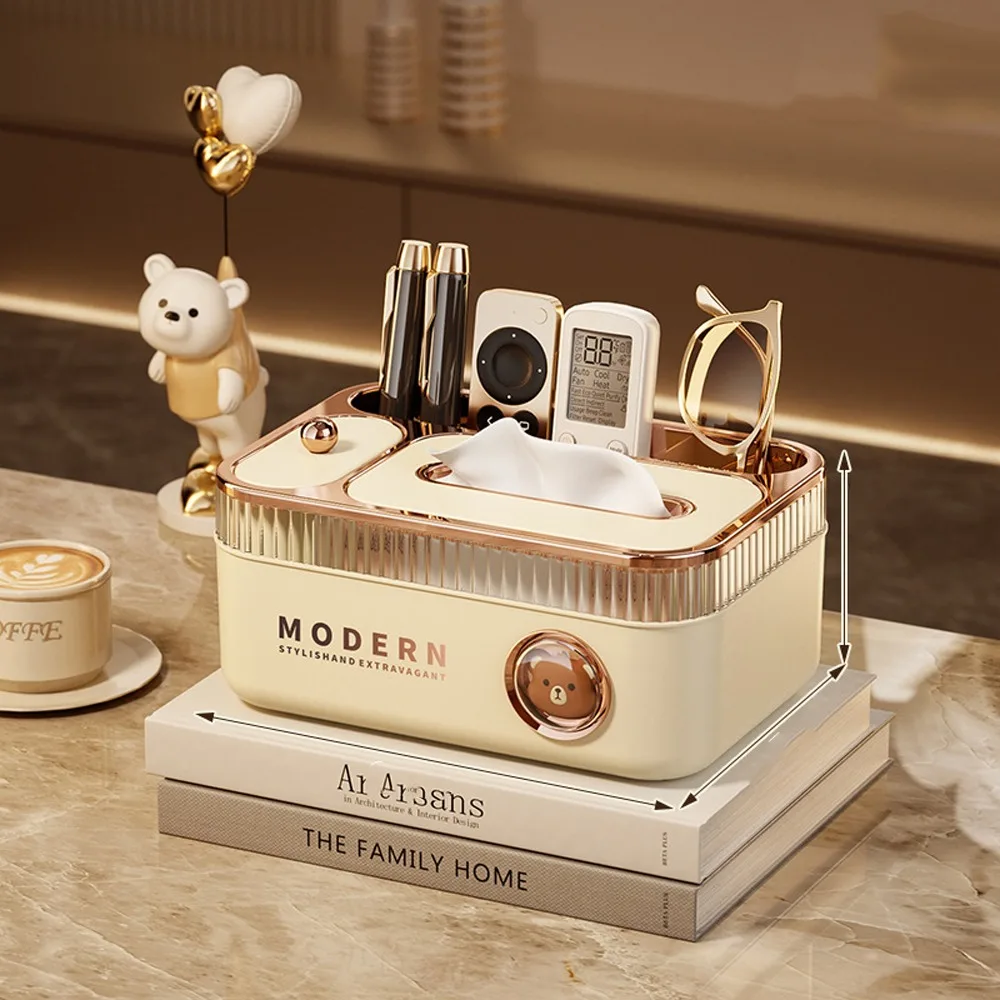 Cute Light Luxury Tissue Box Waterproof Thickened Remote Control Storage Dustproof Segmented Storage Paper Box Desktop 
Cute Light Luxury Tissue Box Waterproof Thickened Remote Control Storage Dustproof Segmented Storage Paper Box Desktop